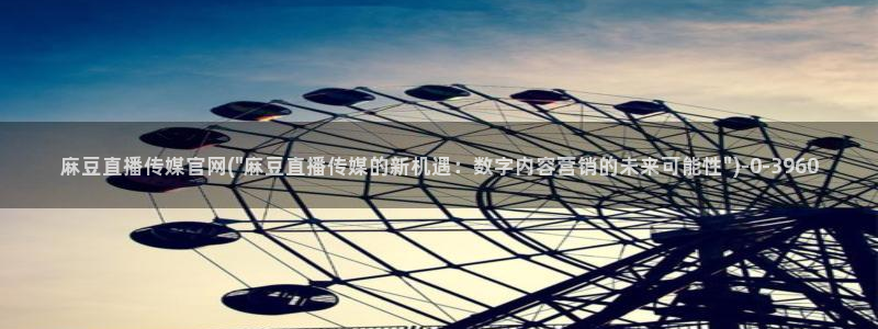 麻豆视频传媒官网